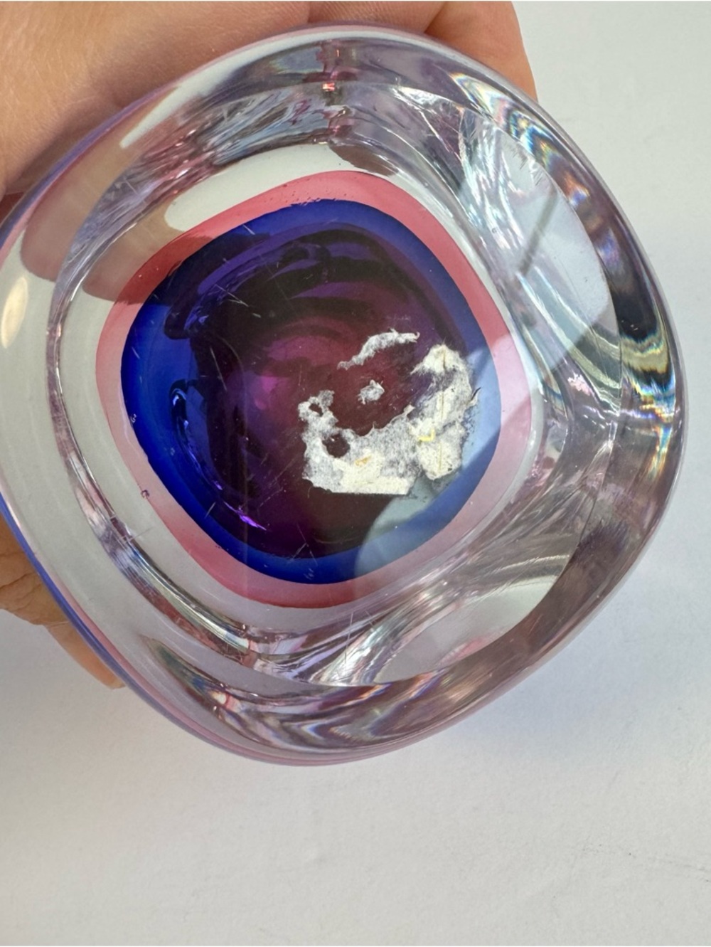Vintage‎ Summerso Art Glass Bud Vase Purple Pink Blue Murano Style - Picture 9 of 10